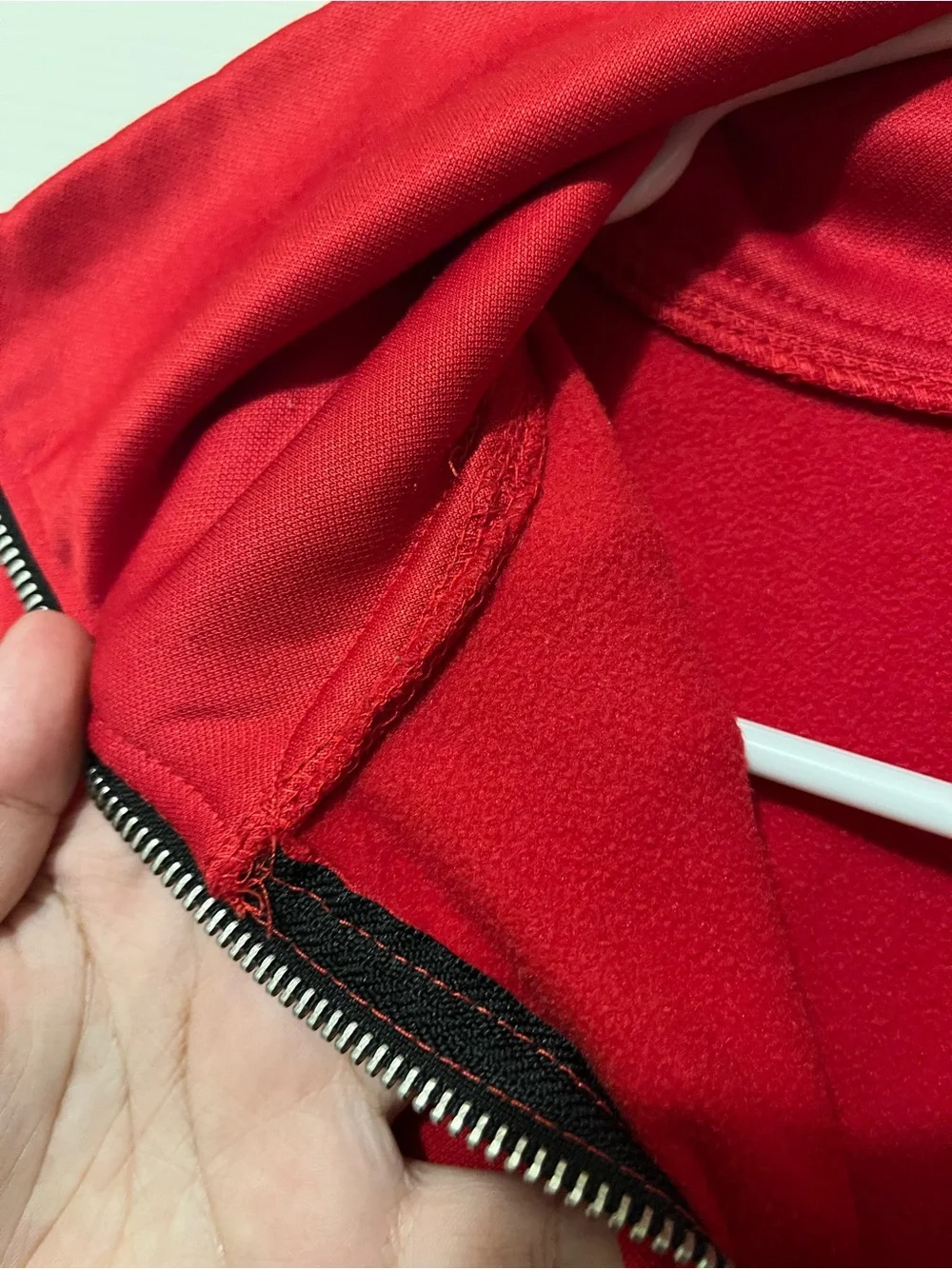 Mennace Unisex Red Quarter-Zip Performance Sweater